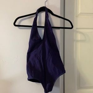 American Apparel Eggplant medium Halter Bodysuit